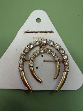 NWT Free People crescent, moon brooch